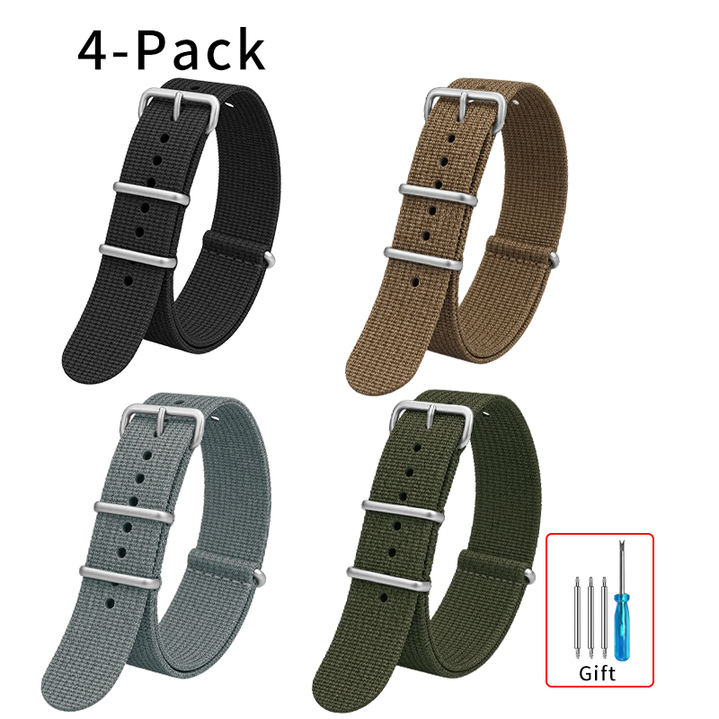 Nato Strap Nylon - Hoogwaardige, geribbelde NATO-nylonband voor Seiko- en