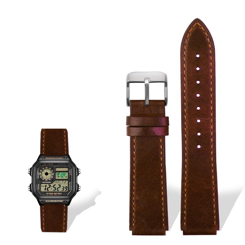Nato Strap Nylon - Nieuwe Retro Koeienhuid Horlogeband voor Casio