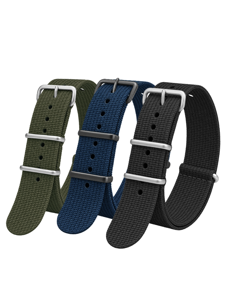 Nato Strap Nylon - Geribbelde nylon band voor Seiko militaire
