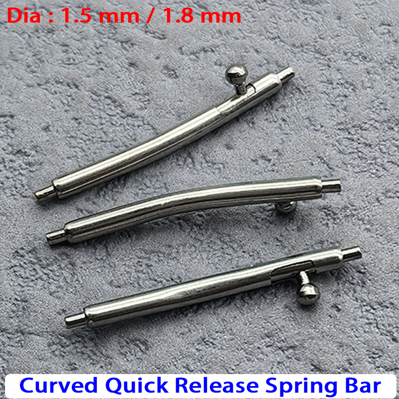 Dia 1,5/1,8 mm gebogen snelkop - Curved Spring Bar recensie en prijs