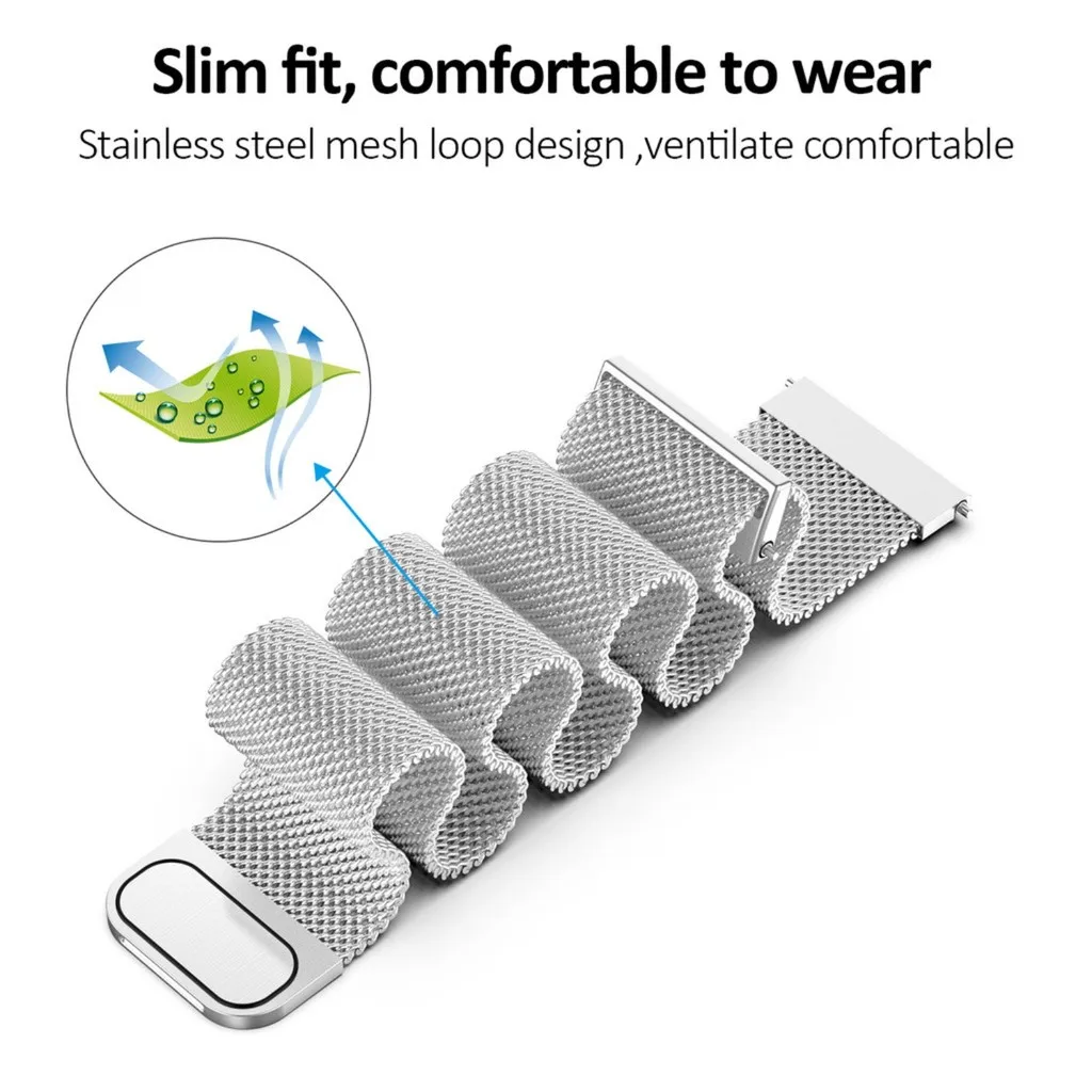 voor SmartWatch horlogeband 20 - Milanese Loop Magnetic recensie en prijs