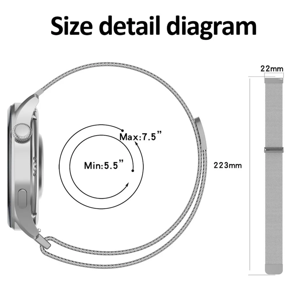 voor SmartWatch horlogeband 20 - Milanese Loop Magnetic recensie en prijs